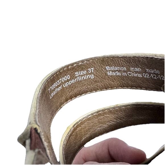 Dansko Nigella Leather mule strappy slip on Flower Clogs Shoes Sz 37 6.5 7 - Picture 8 of 9